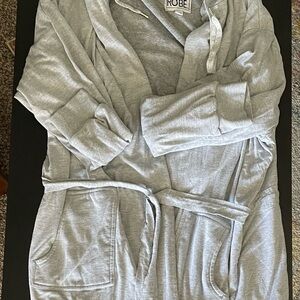 *Like New* Dude Robe Gray Hooded Bathrobe